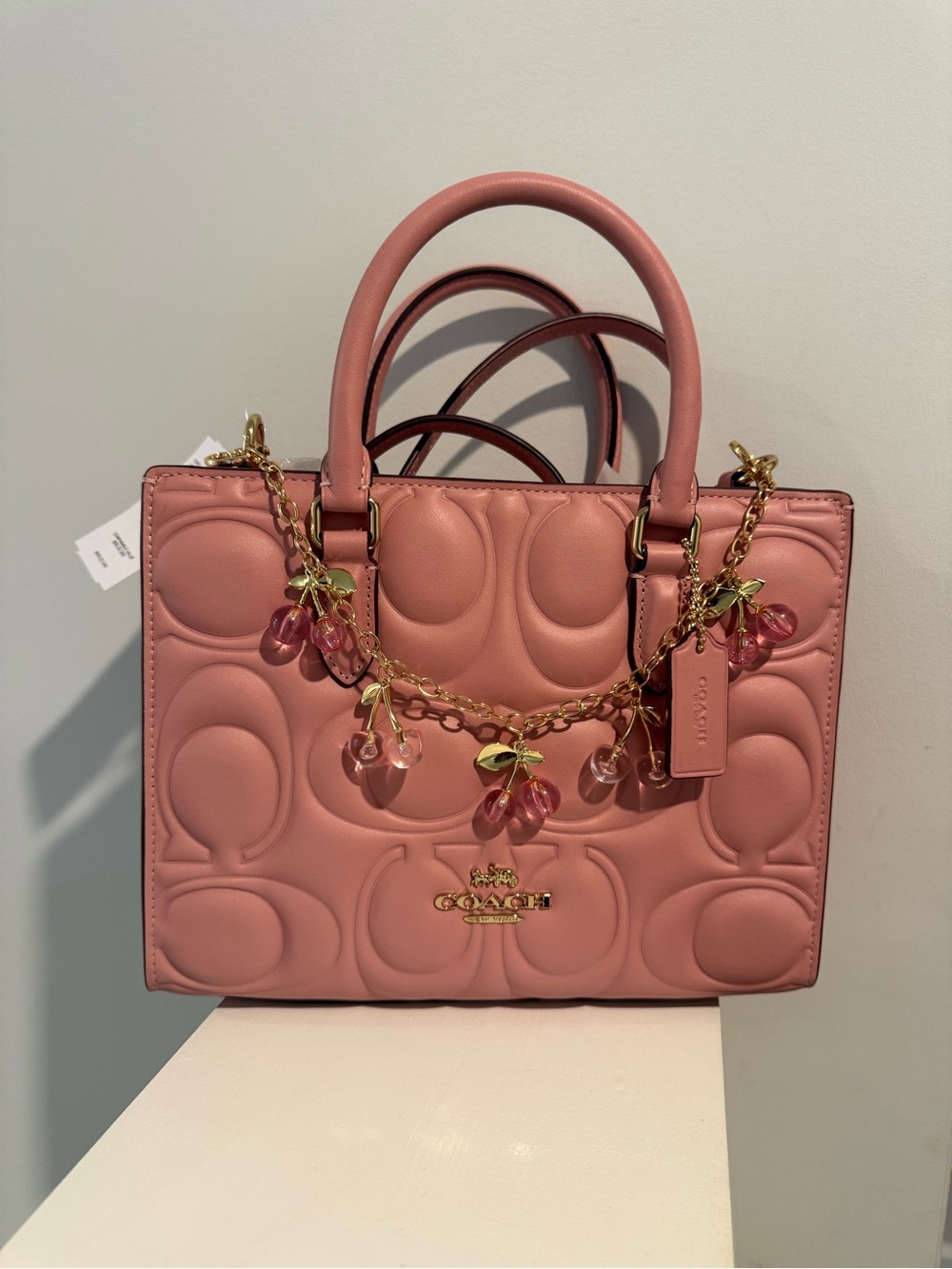 Coach Pink Maggie Quilted Small tote Satchel - Picture 1 of 2
